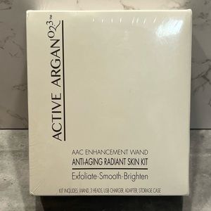 Active Argan Anti Aging Radiant Skin Kit- Exfoliate Smooth Brighten NEW